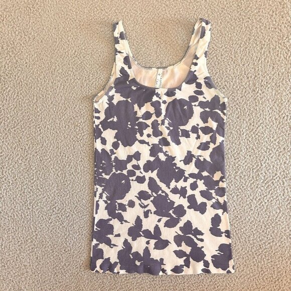 Babaton Tank Top Cow Print Sleeveless White Purple Aritzia - Picture 9 of 16